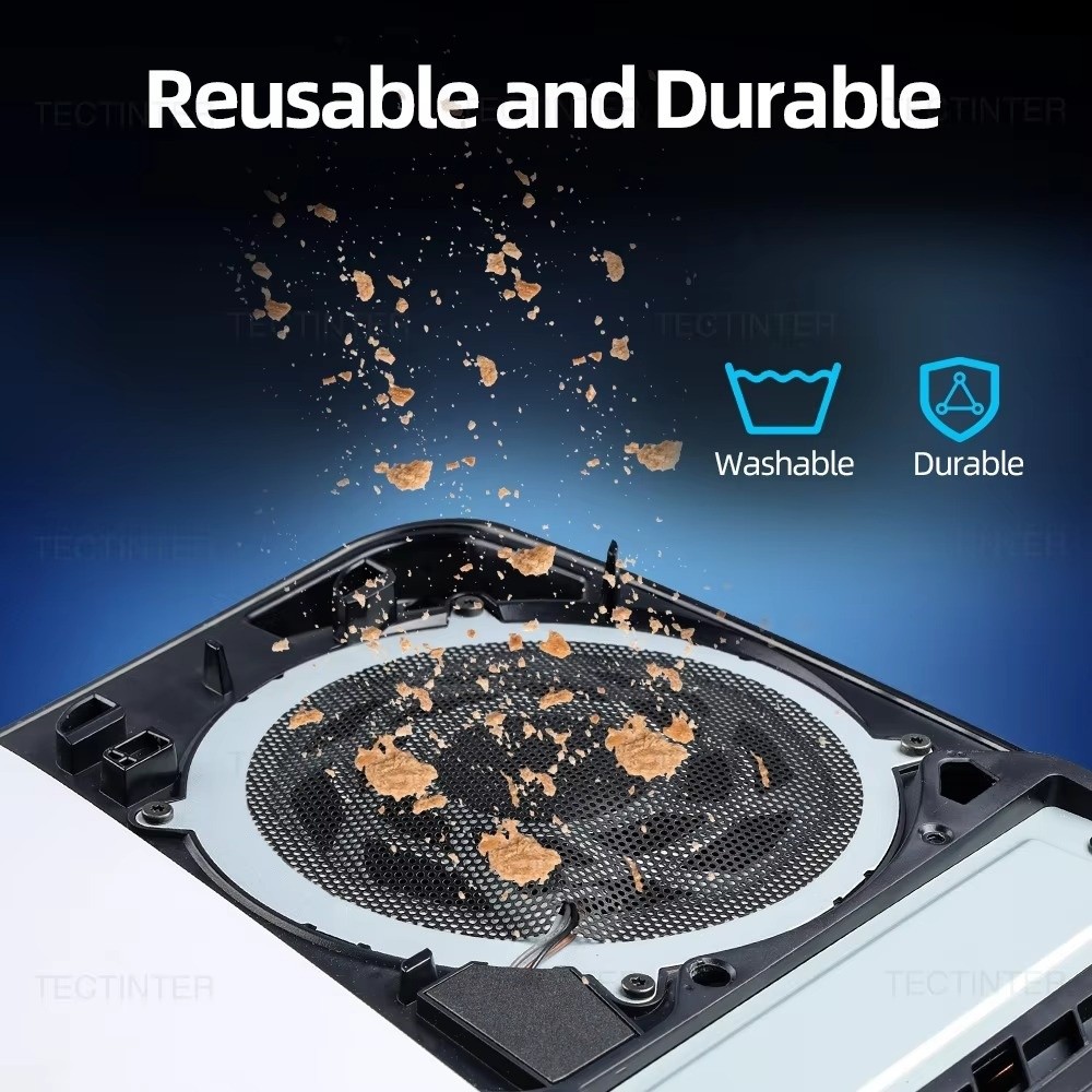 2/4 قطعة شبكة تصفية الغبار الق - مراجعة Gaming Console Design وسعره