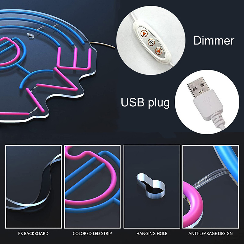 ممر النيون علامة LED لعبة غرفة - مراجعة Gaming Console Handle وسعره