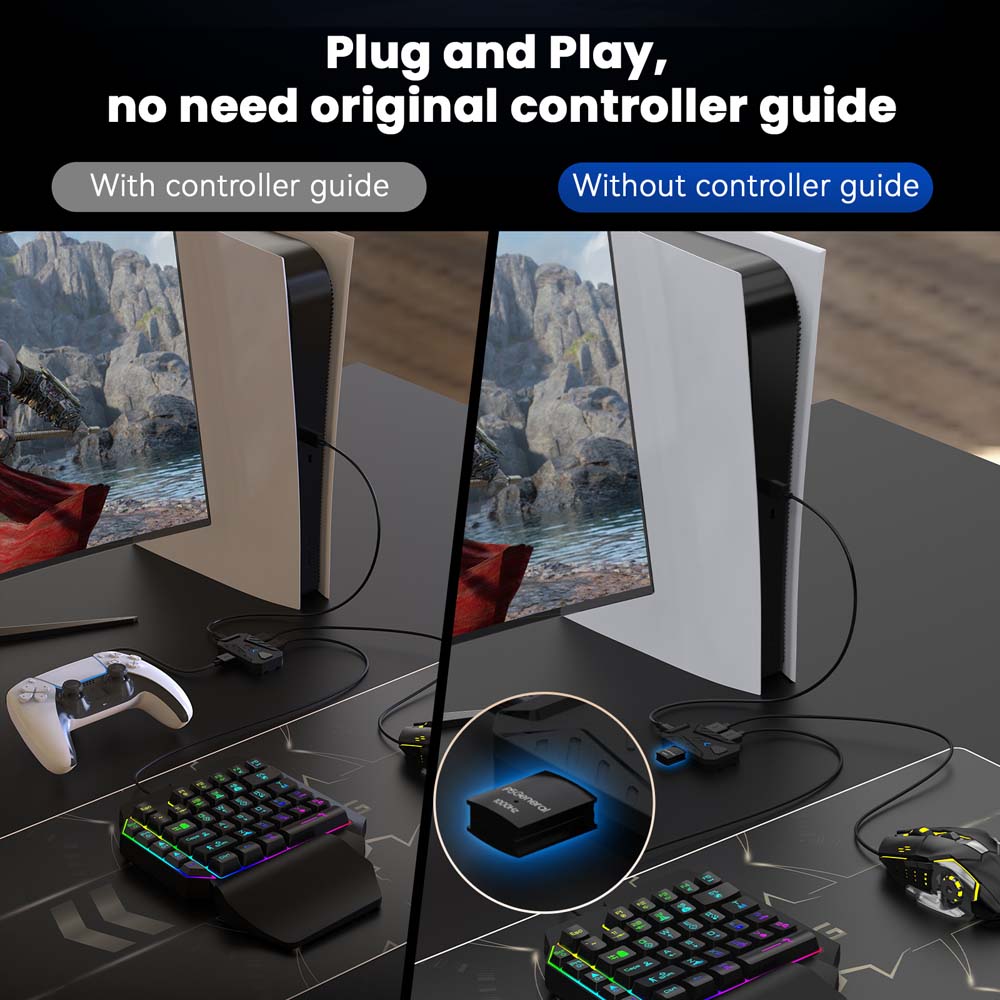 محول USB نوع C للوحة مفاتيح وم - مراجعة Gaming Console Buttons وسعره
